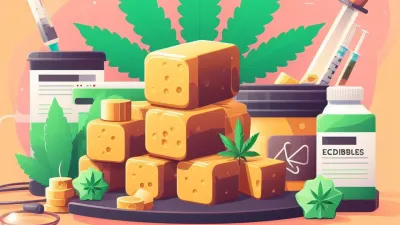 Drawing of carious cannabis edibles.