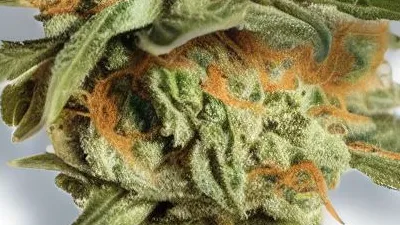 A Citrus Tsunami Cannabis bud from Ganjacy.com