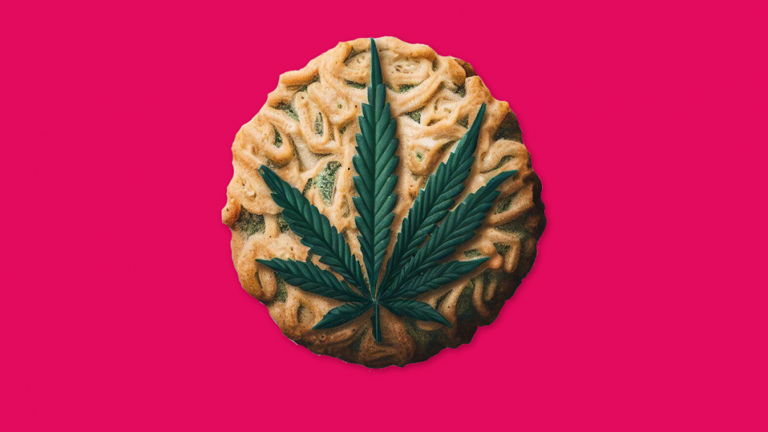 A picture of a marijuana cookie